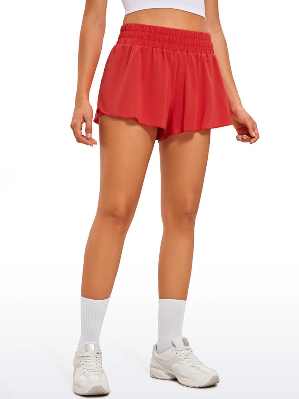 Feathery-Fit Soft 2 in 1 Flowy Shorts 3''
